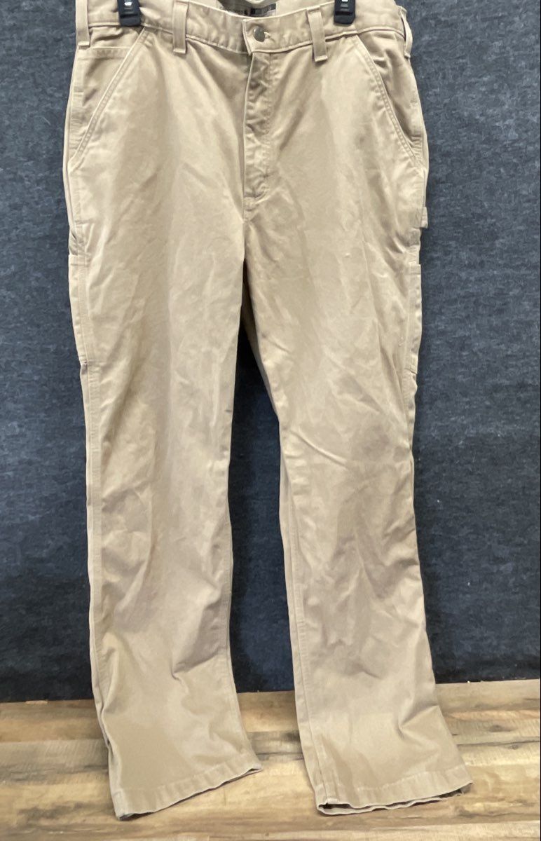 Carhartt Men's B324 Relaxed Fit Canvas Work Pants Dark Khaki Size 36x34