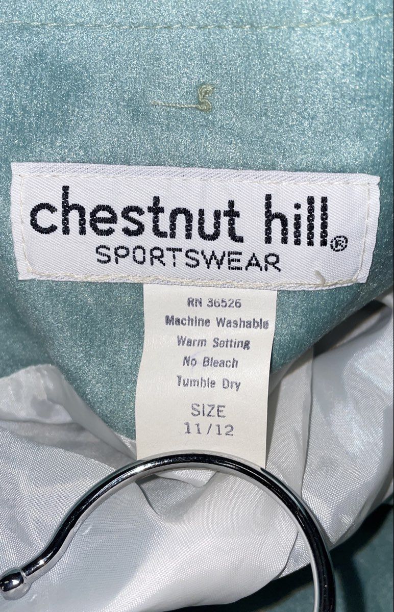 Vintage 90s Chestnut Hill Women's Mint Green 2 Piece Pant Suit Blazer Sz 11/12
