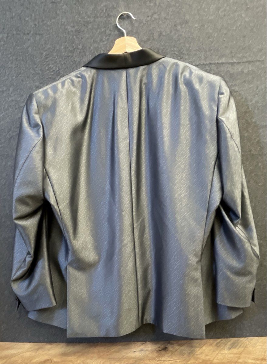 AWEARNESS Kenneth Cole Men's Gray Textured Shawl Lapel Tuxedo Blazer Sz 52R