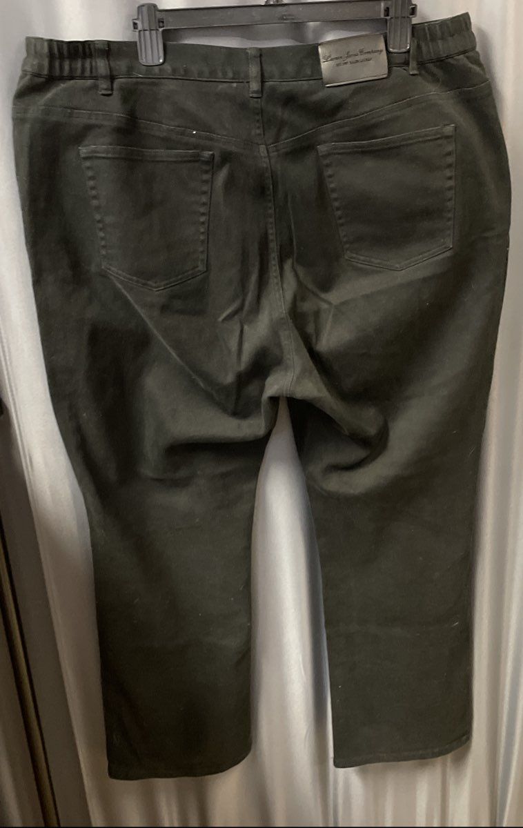 Lauren Jeans Co Ralph Lauren Women's Black 5-Pocket Elastic Back Jeans Sz 18W