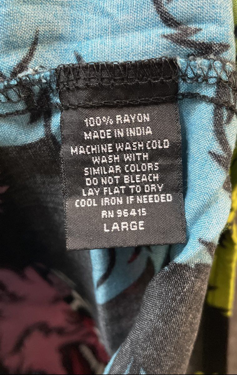 Delusions of Grandeur Wolf All Over Print AOP Rayon Button Up Shirt Sz L