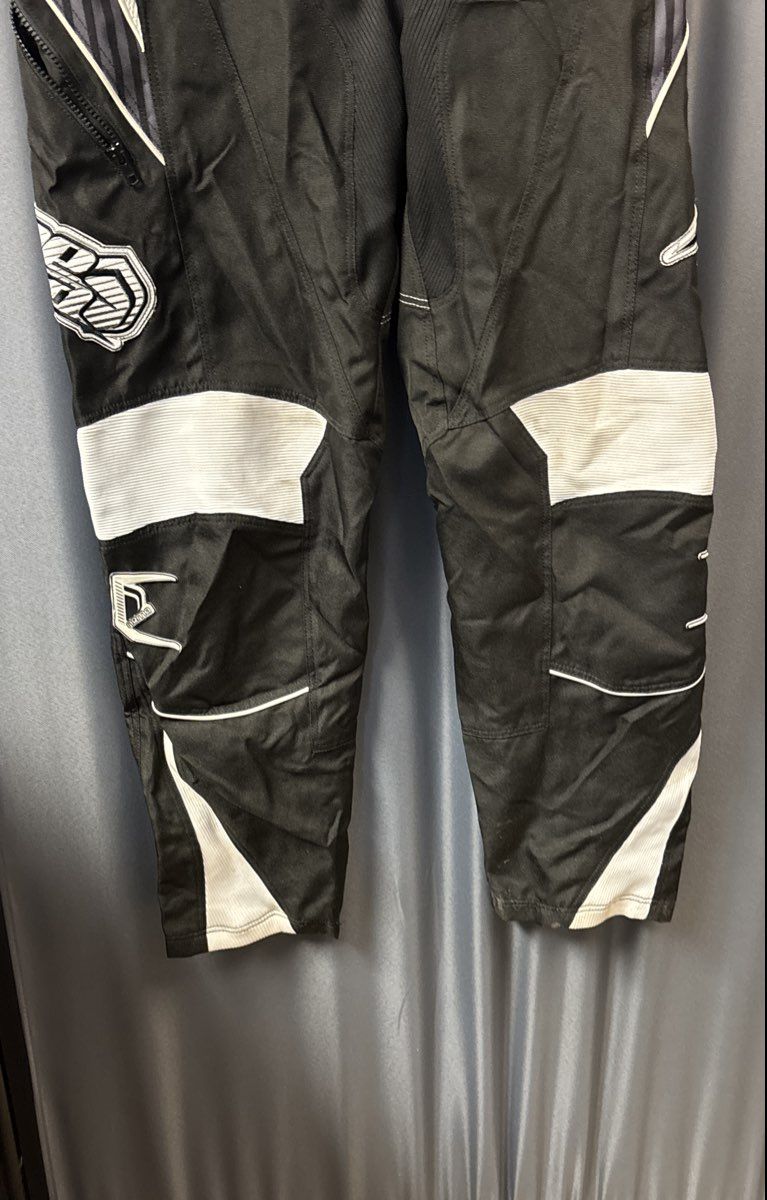 Vintage Nema Motocross BMX DH Riding Race Pants Black White Sz 32