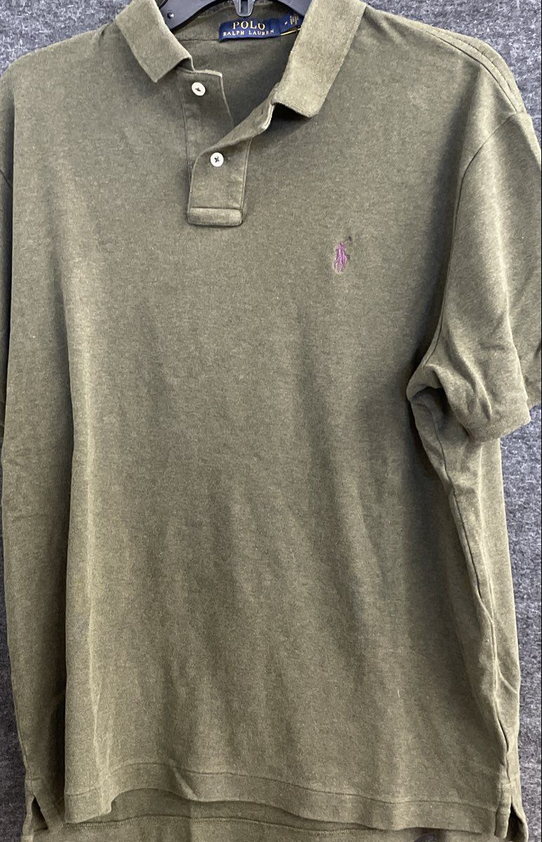 Polo Ralph Lauren Men's Olive Green Cotton Short Sleeve Polo Shirt Sz M