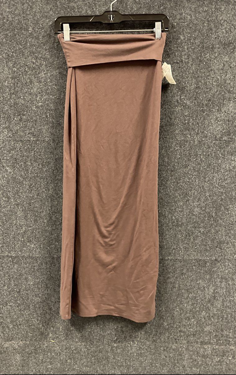 Aerie Women's Brown Strapless Foldover Maxi Dress Size XS NWT