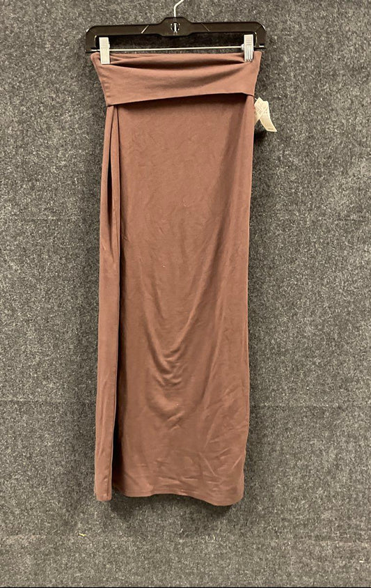 Aerie Women's Brown Strapless Foldover Maxi Dress Size XS NWT