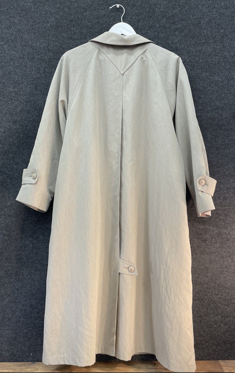 Vintage 90s London Fog Women's Single-Breasted Trench Coat Tan Sz 8 Pet