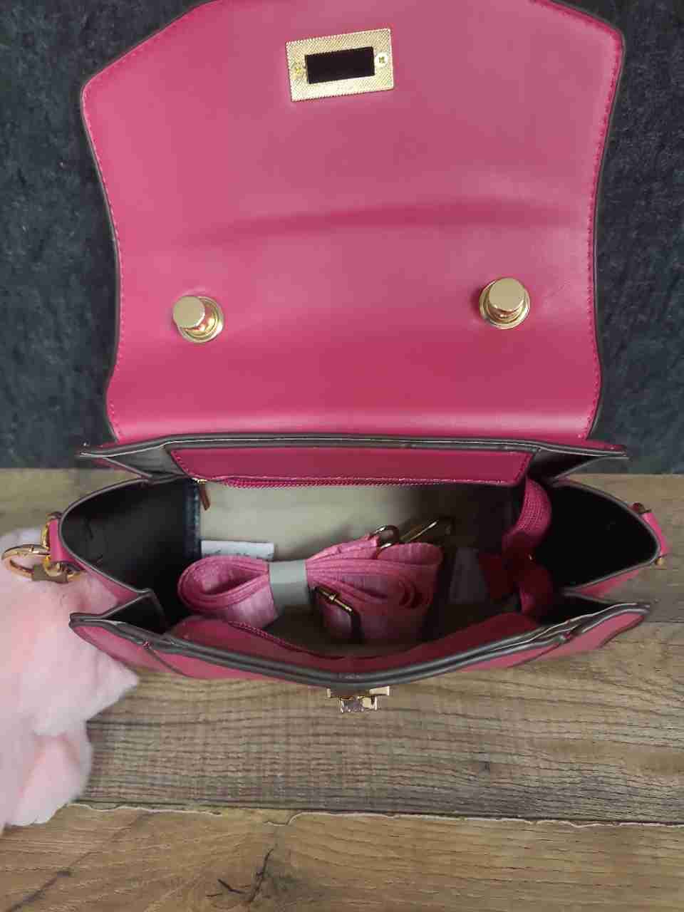 AR New York Rose Pink Modern Quilted 2-in-1 Satchel Crossbody Bag NWT