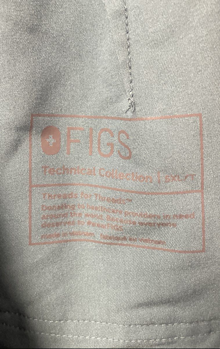 Figs Women's Teal Technical Collection Scrub Set V-Neck HW Yola Pants Sz 5XL