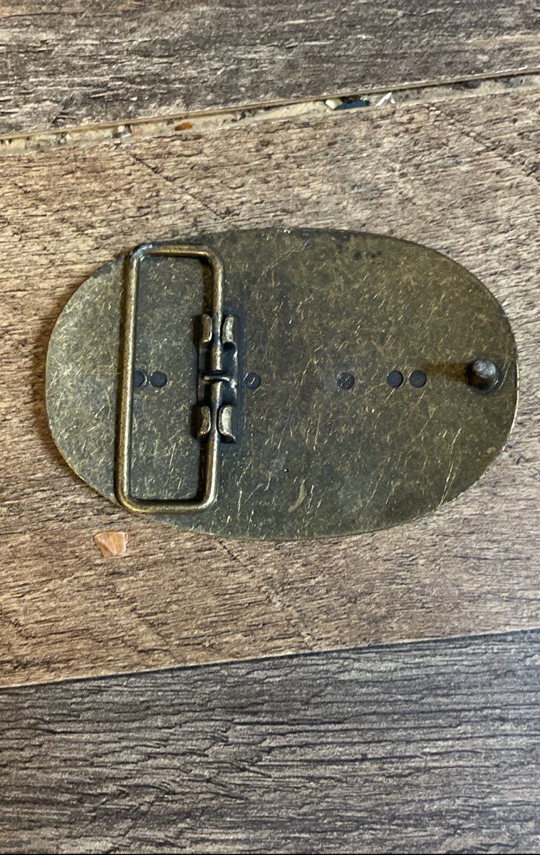 Vintage Natural Light Anheuser-Busch Belt Buckle Oval Metal Brewery Logo 3 Inch