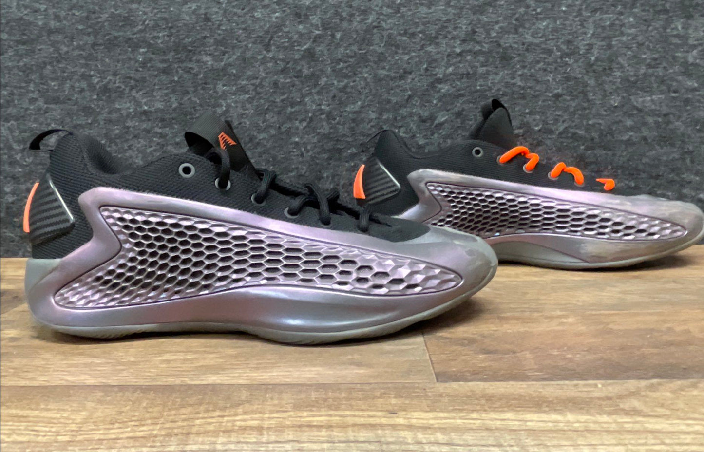 Adidas AE 1 Low Mural Metallic Silver Solar Orange Basketball Shoes Size 5.5