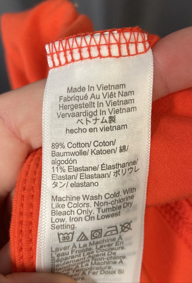NWT J. Crew Women's Orange Capri Athletic Leggings Size L