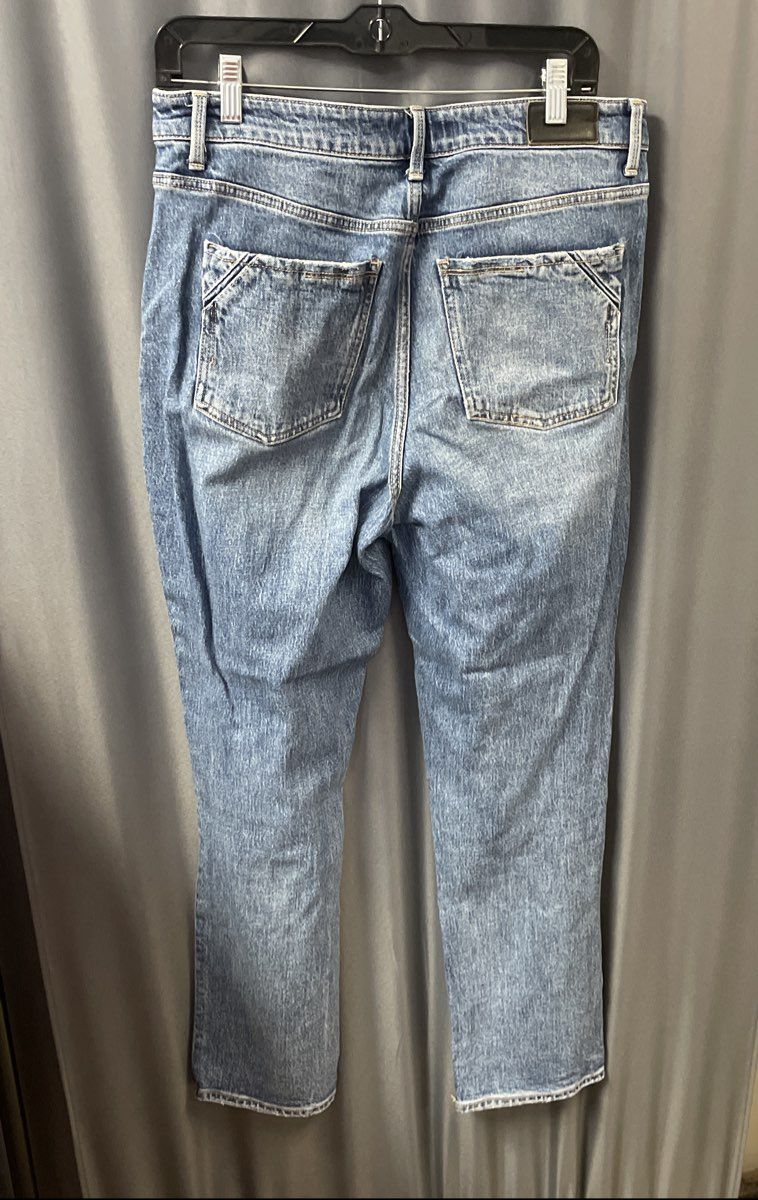 Buckle Black Women's Blue Distressed High Rise Tapered Mom Jeans Size 30