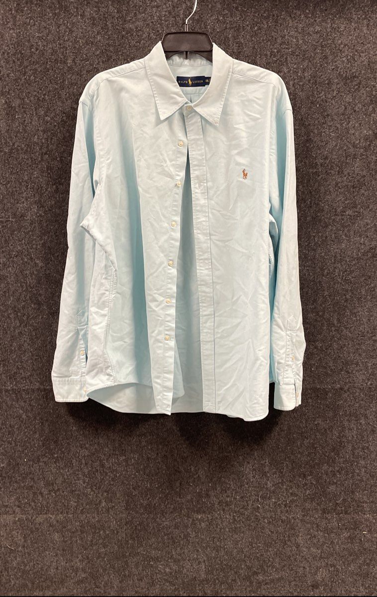 Ralph Lauren Men's Light Blue Oxford Button Down Long Sleeve Shirt Sz XXL