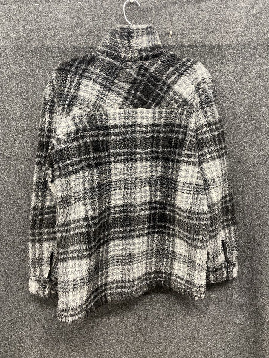 Pull & Bear Men's Urban Theory Gray Plaid Fleece Relaxed Fit Jacket Sz S