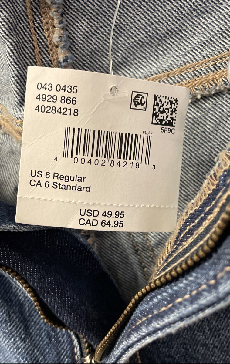 American Eagle Women's Super High-Rise Straight Jeans Blue Stretch NWT Sz 6