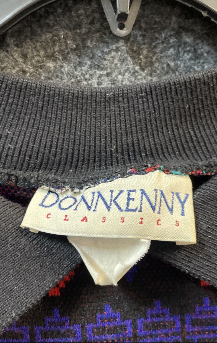 Vintage 90s Donnkenny Classics Women's Argyle Geometric Sweater Sz 1X