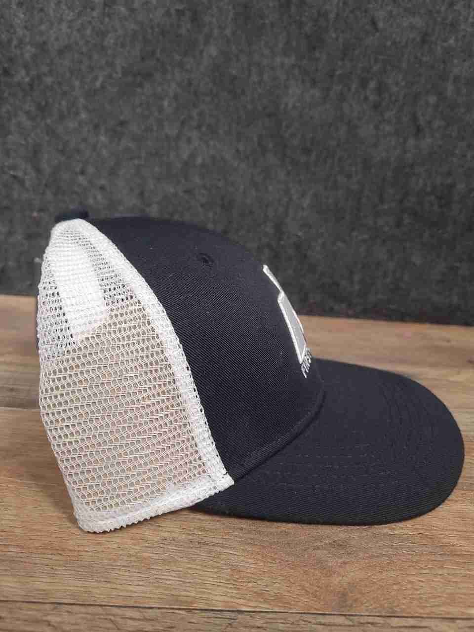 Eddie Bauer Men's First Ascent Trucker Hat Black White Snapback Mesh NWT