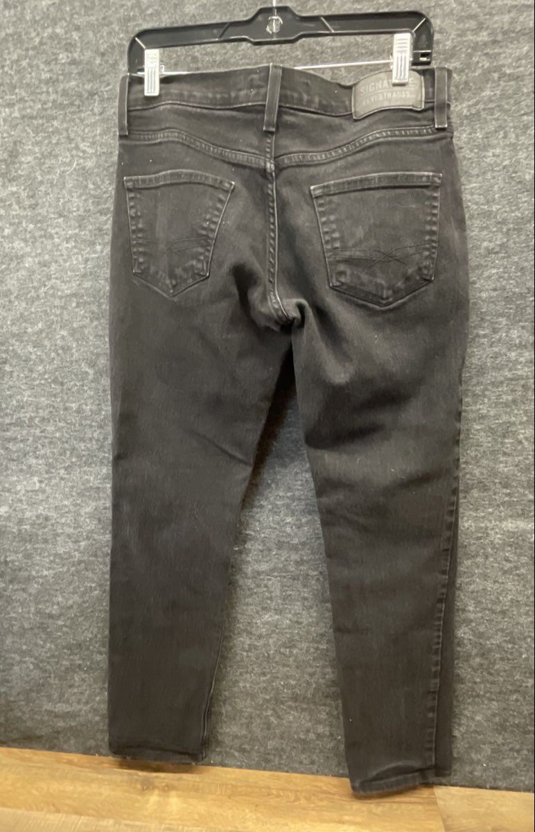 Signature by Levi Strauss & Co. Men's Slim Fit Black Denim Jeans Sz 30x30