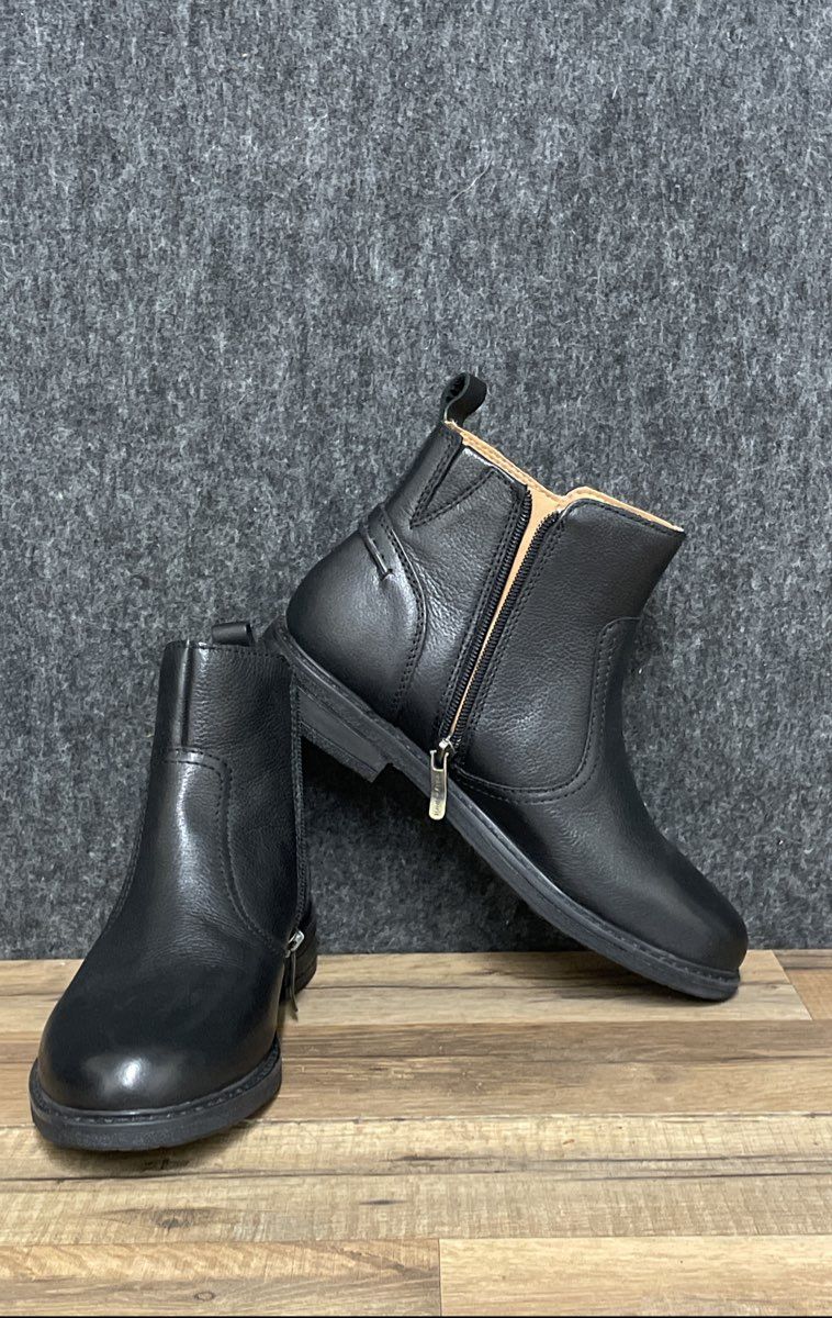 Easy Spirit Juna Black Leather Ankle Booties Women's Size 7M