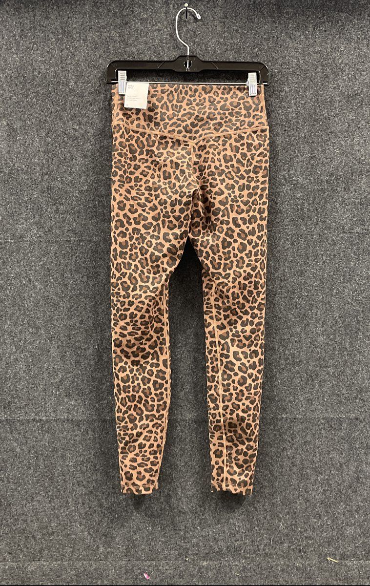 Nike Women's One Leopard Print Mid Rise Training Leggings Brown Sz S NWT