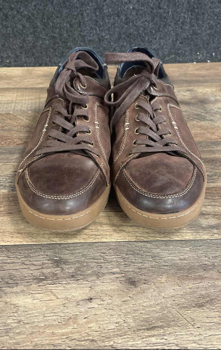 Steve Madden Palis Brown Leather Casual Lifestyle Sneakers Men's Size 11.5
