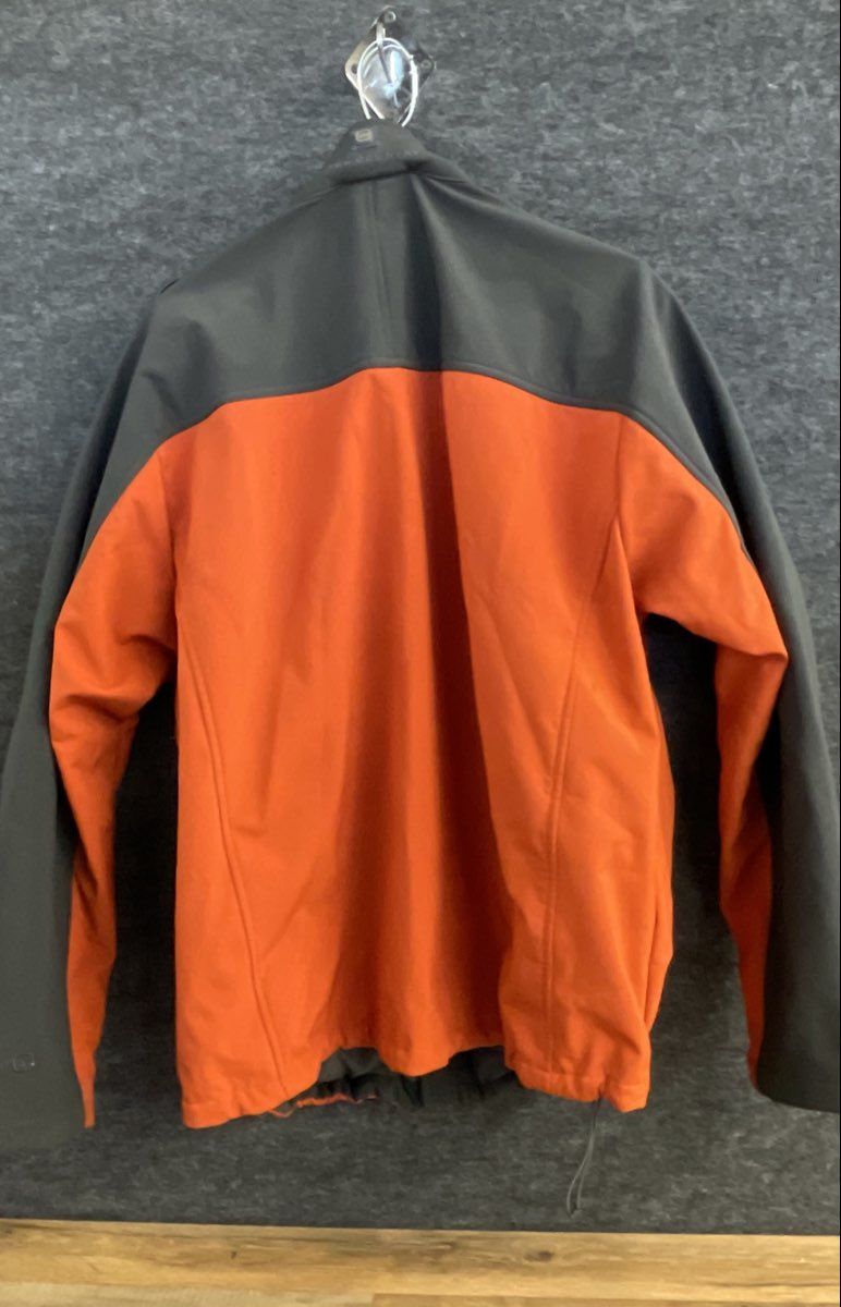 Free Country Men's Orange Gray Colorblock Softshell Full Zip Jacket Sz XXL