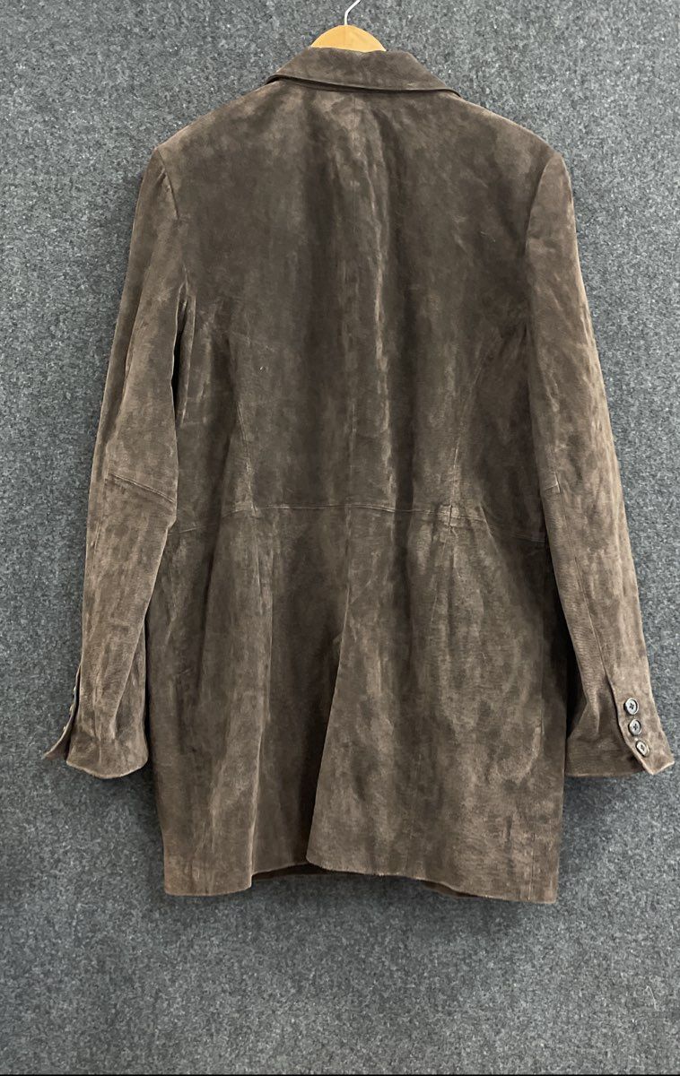 Style & Co. Women's Brown Genuine Leather Suede Blazer Coat Jacket Sz XL