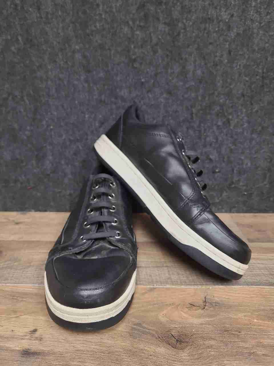 Harley-Davidson Watkins Black Leather Motorcycle Sneakers Men's Size 9.5