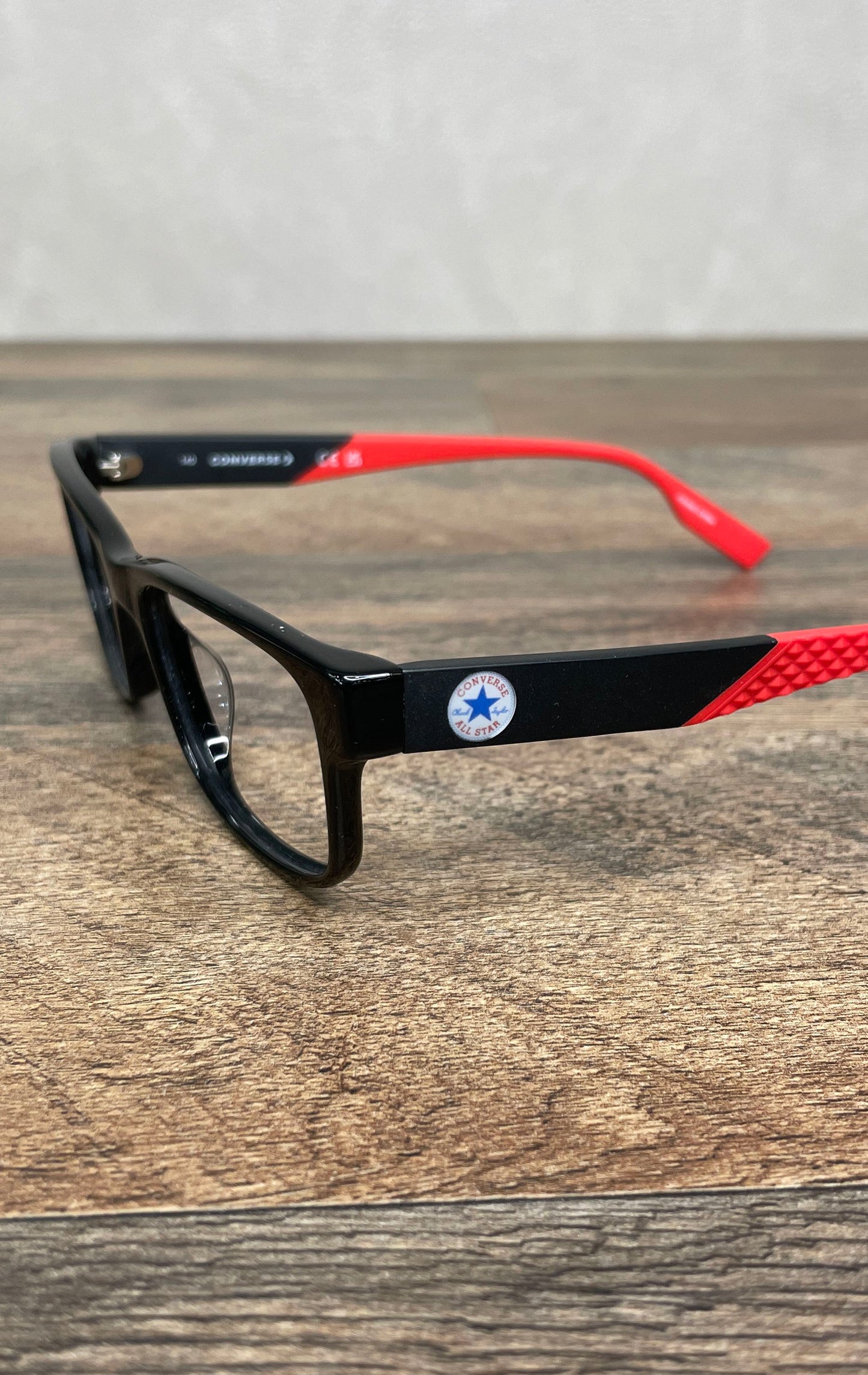 Converse Youth Eyeglasses Frames Black Red Square CV5030Y Size 51-17-140
