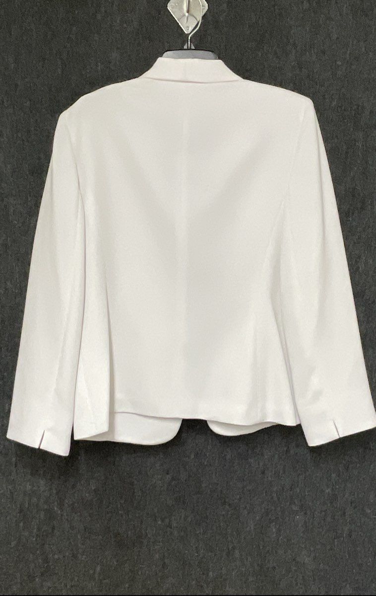 Le Suit Women's White Shawl Collar Single Button Blazer Jacket Sz 14