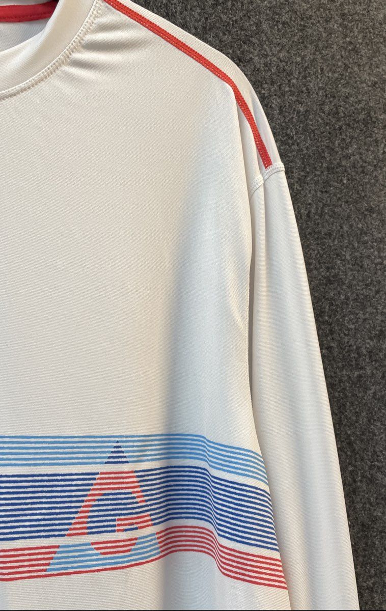Gerry Men's Sun Protection Tee Long Sleeve White Striped Performance Sz XL