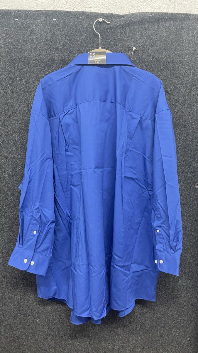 GS Gold Series Men's French Blue Wrinkle Free Dress Shirt Sz 20 32/33 NWT