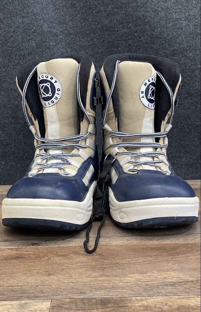 Vintage 90s Liquid Mercury Tan Blue Snowboots Size 10