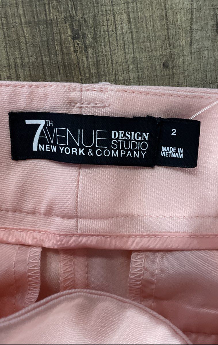 New York & Co 7th Avenue Women's Pink Modern Fit Slim Ankle Pants NWT Sz 2