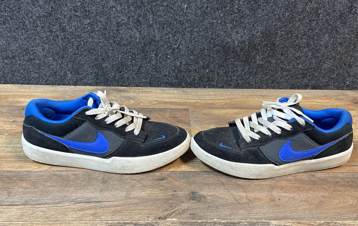 Nike SB Force 58 Black Hyper Royal Skateboarding Shoes Size 7
