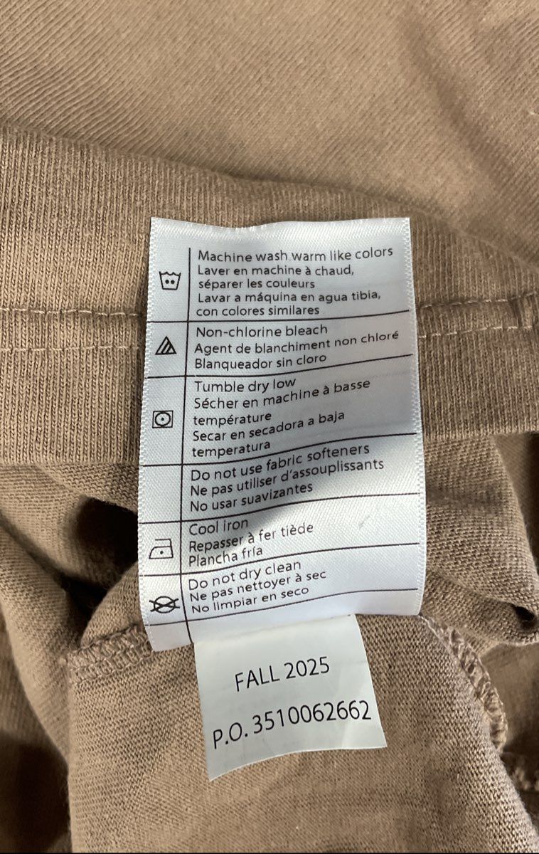 Carhartt Men's Heavyweight Long Sleeve Pocket T-Shirt Brown Loose Fit Sz XL