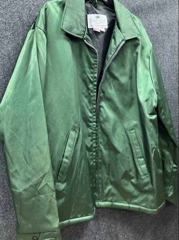 Vintage 90s Golden Fleece Men's Green Titan Cloth Full Zip Jacket Sz 50 Tall