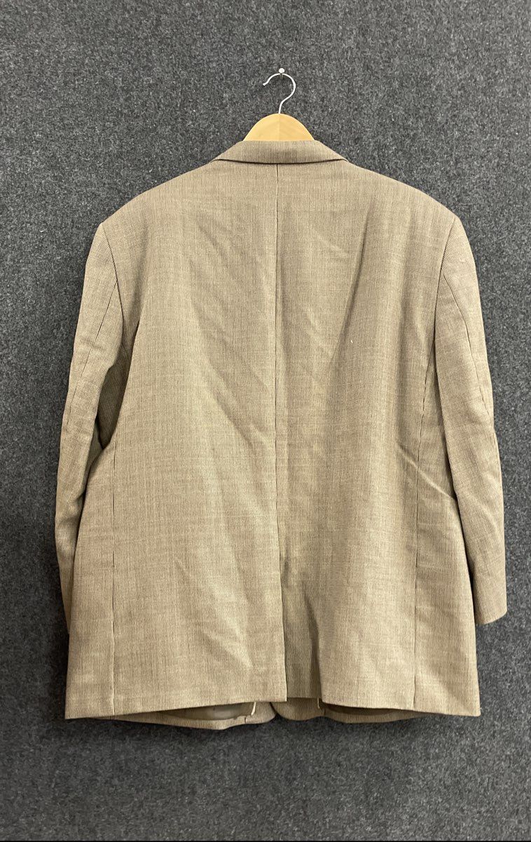 Joseph & Feiss Men's Blazer Brown 100% Wool Textured 2-Button Coat Sz 48 Short