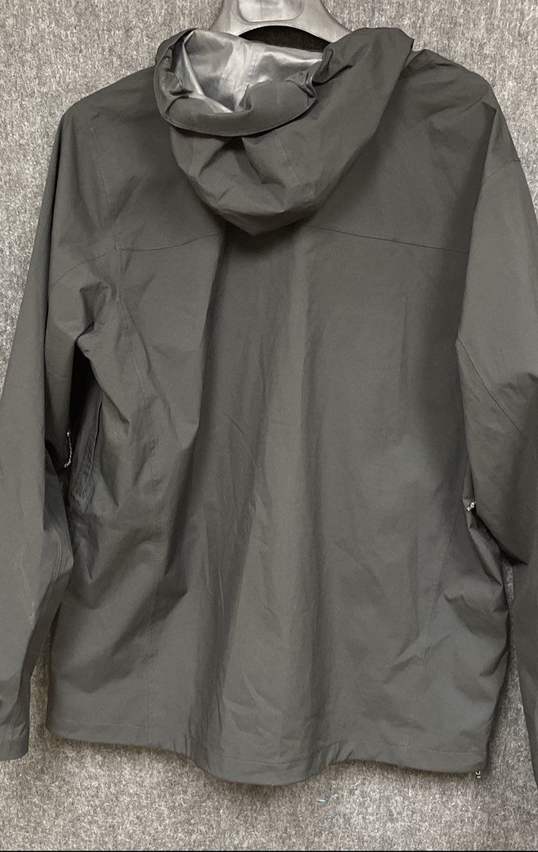 Eddie Bauer Men's Black Weatheredge Hooded Rain Shell Jacket Size XL