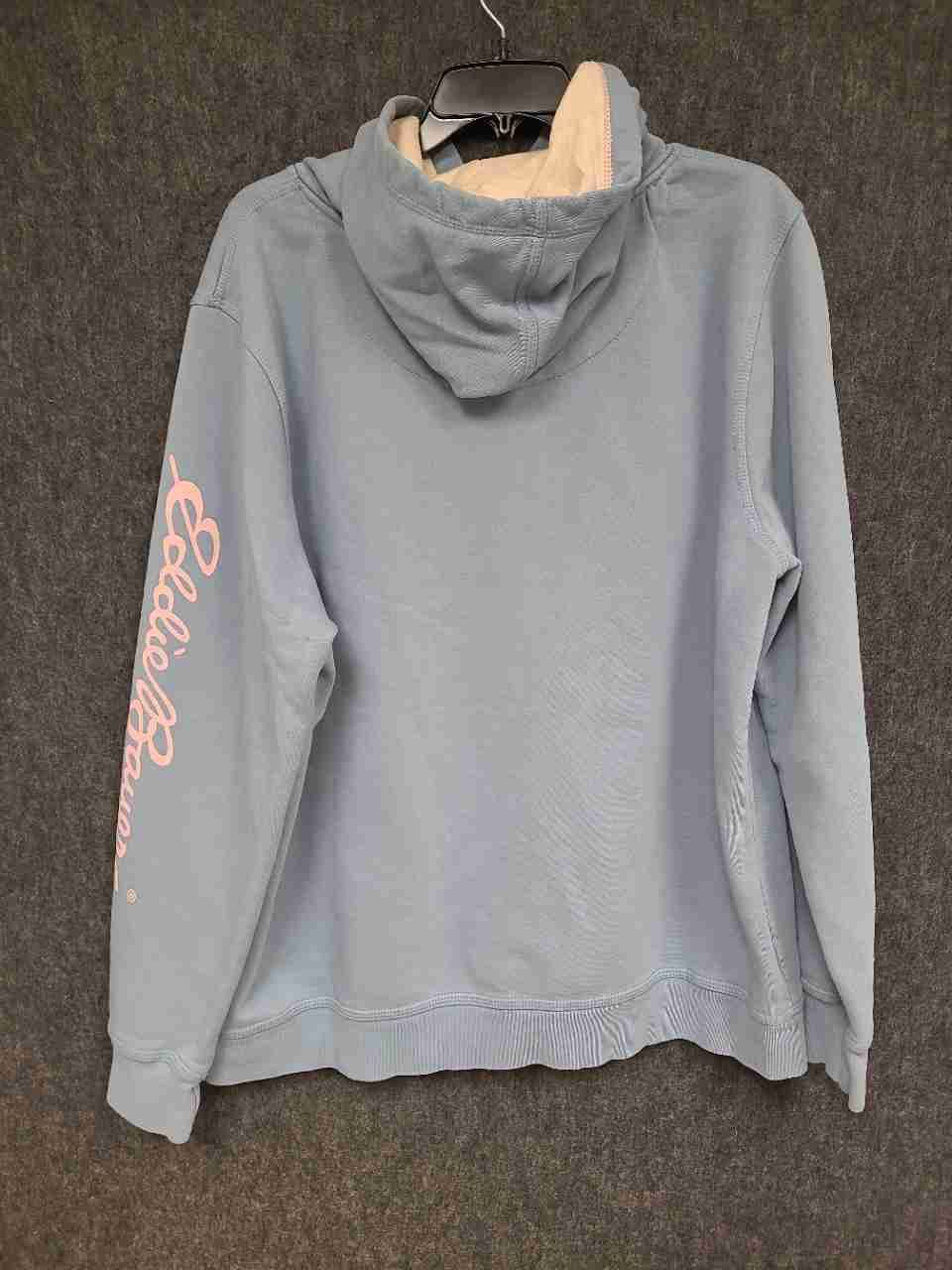 Eddie Bauer Men's Workwear Hoodie Light Blue Graphic Sleeve Pullover Sz XXL