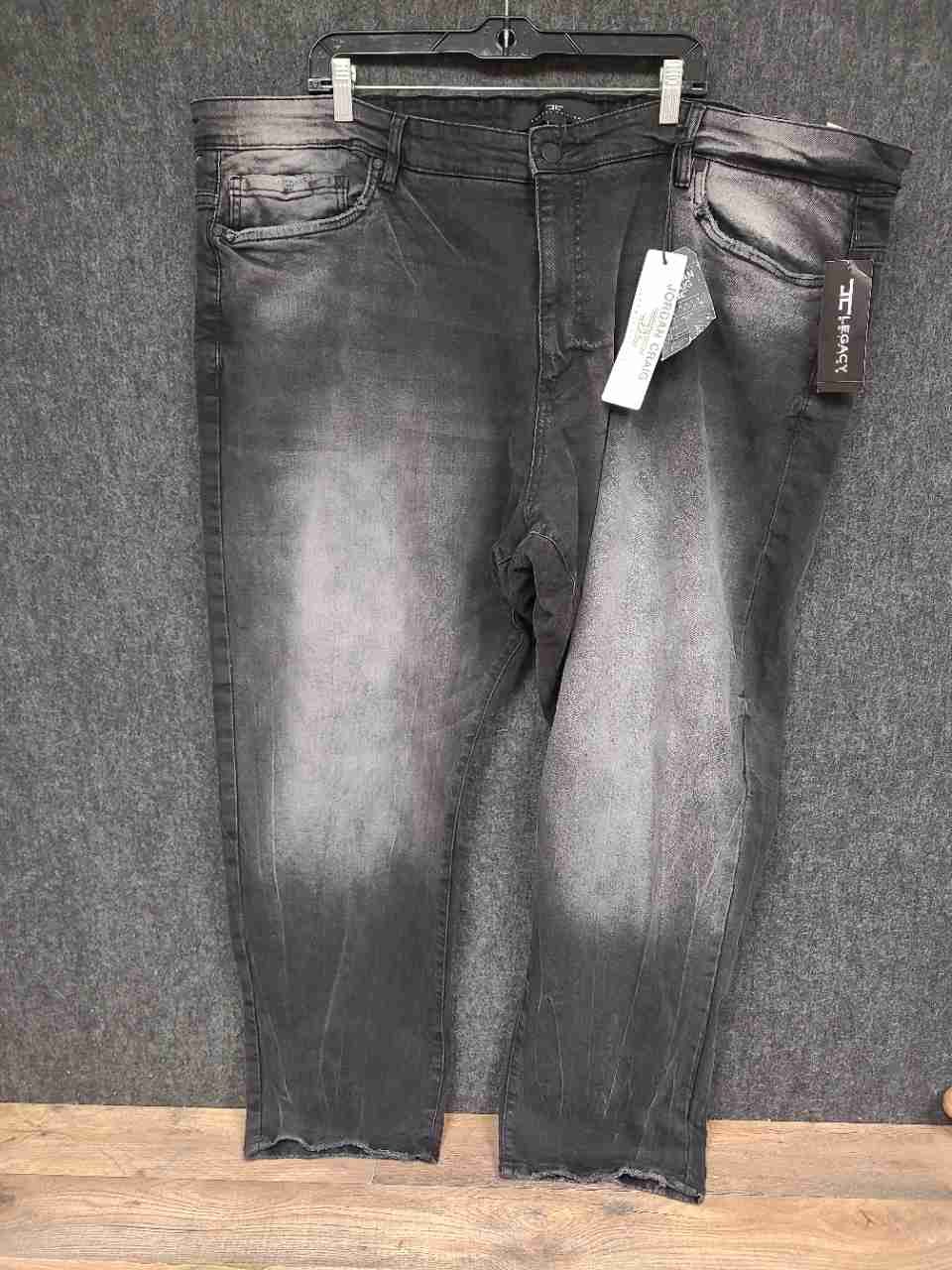 Jordan Craig Men's Collins Jeans Black Gray Acid Wash Distressed Sz 50x32 NWT
