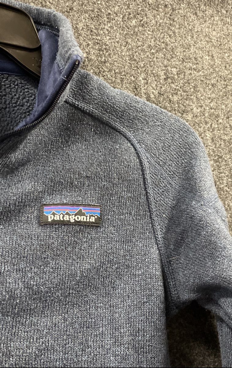 Patagonia Women's Navy Blue Heather Better Sweater 1/4 Zip Fleece Pullover Sz XS