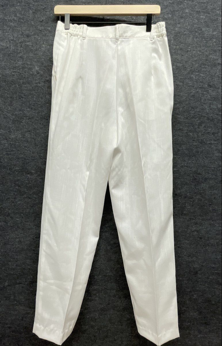 Vintage 90s Sag Harbor Petite Black Velvet Top White Pants Set Sz PM