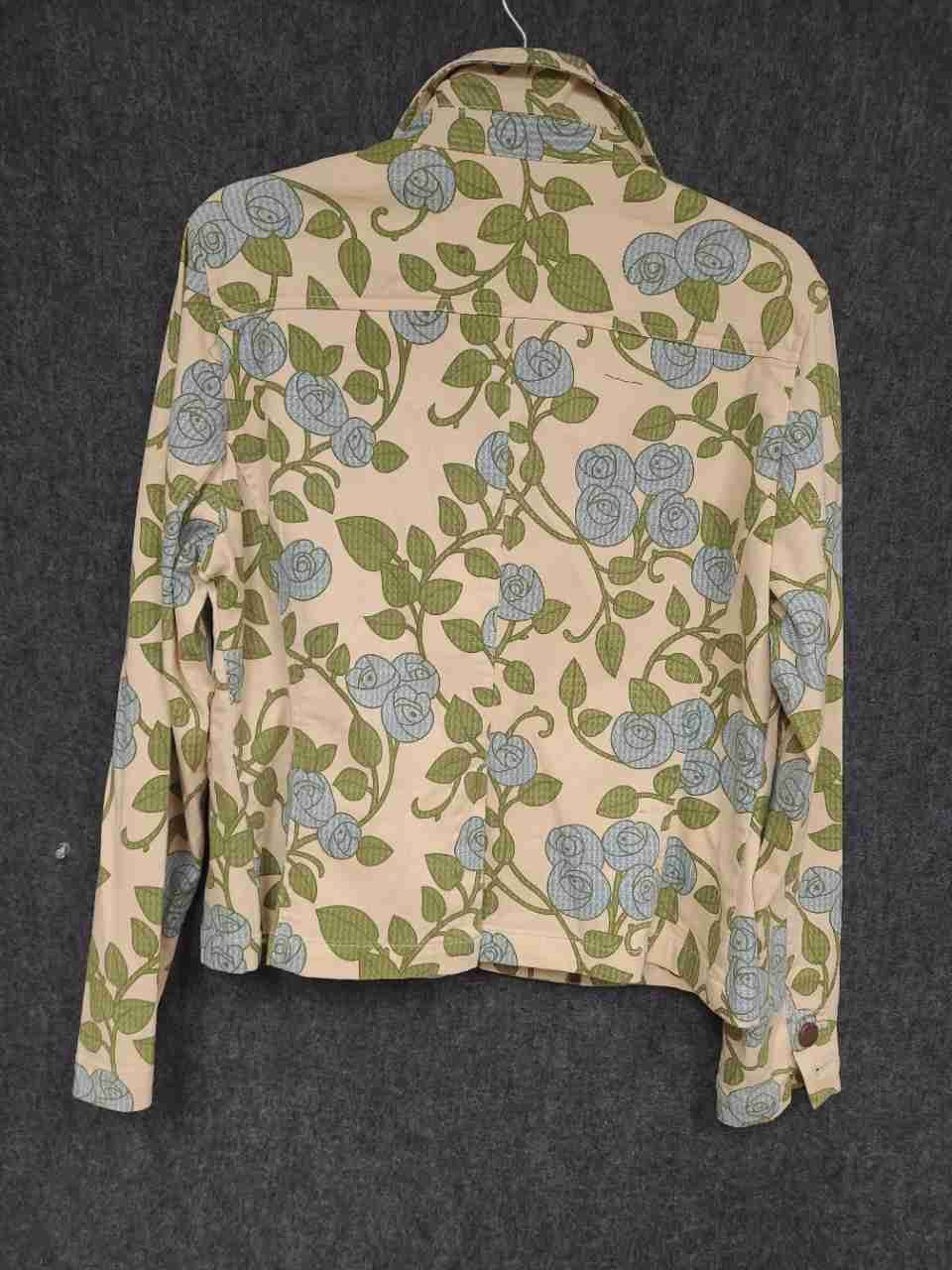 Nine & Co. Weekend Women's Blue Green Floral 2 Piece Blazer Skirt Set Sz 12