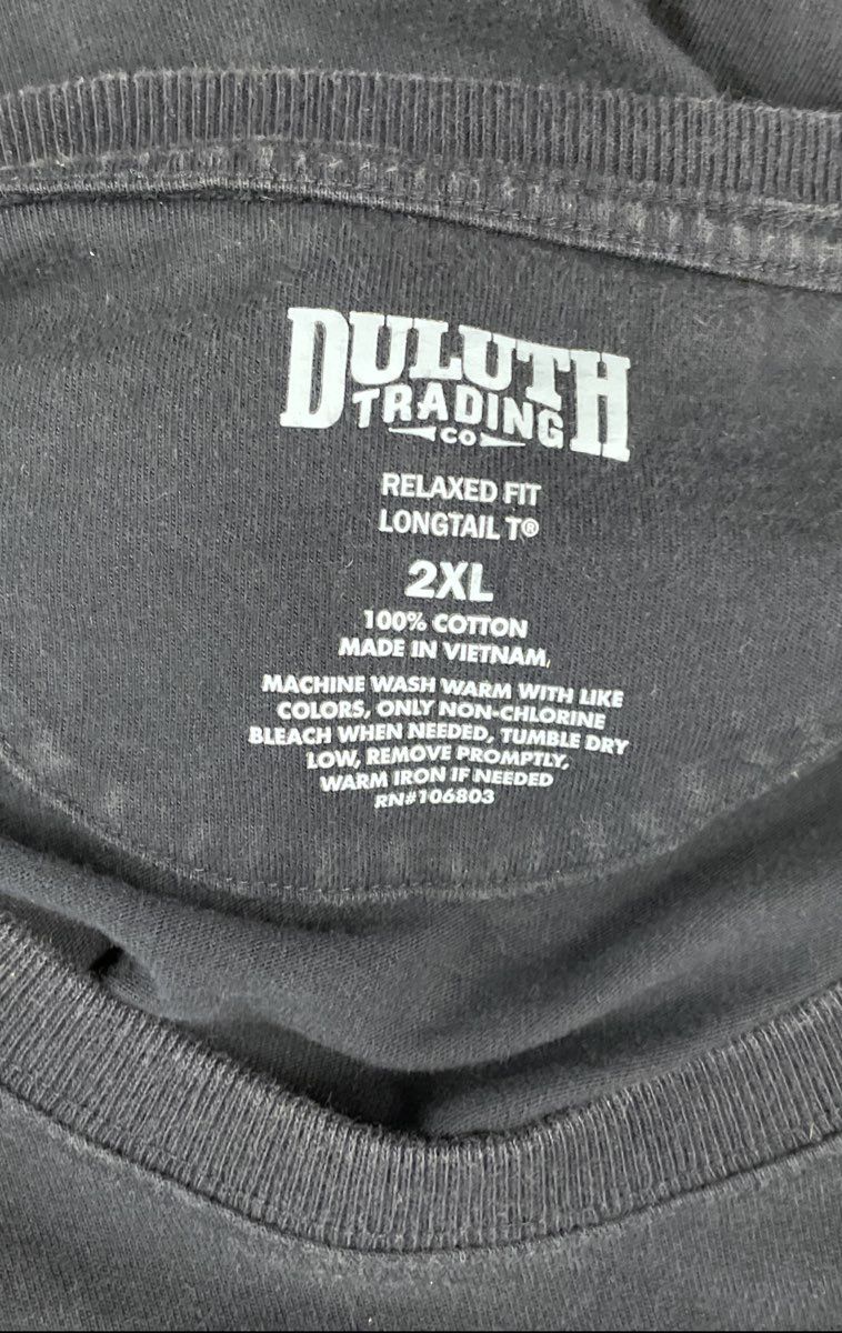 Duluth Trading Co Men's Navy Relaxed Fit Longtail T Pocket T-Shirt Sz 2XL