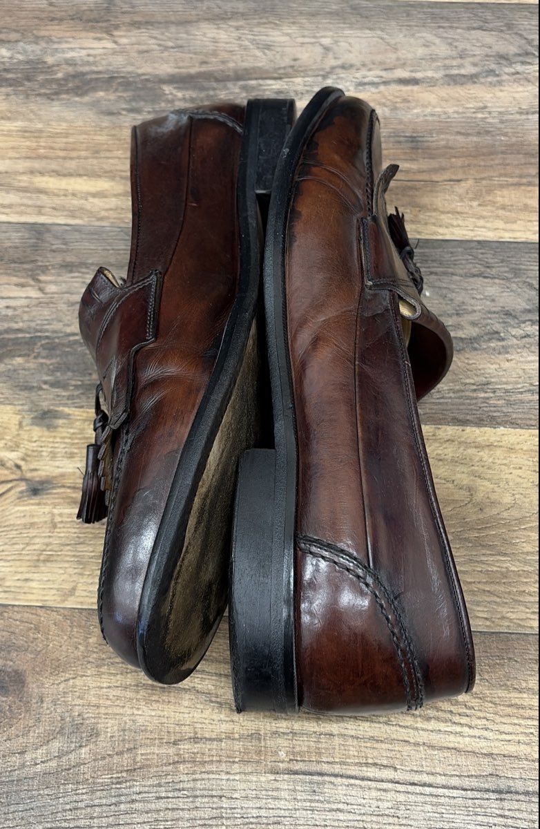 Johnston & Murphy Brown Leather Tassel Kiltie Loafers Men's Shoes Size 12 M