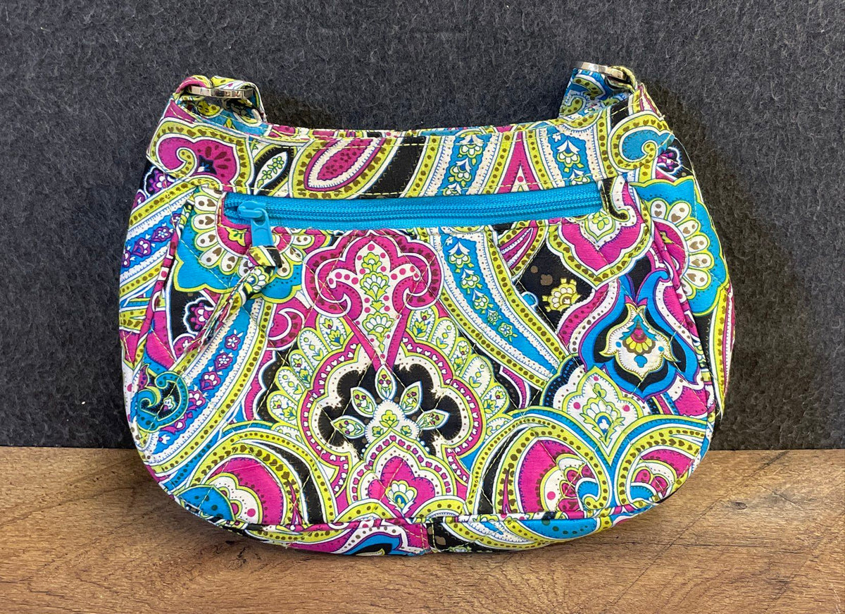 Vera Bradley Paisley Quilted Shoulder Bag and Blue Floral Wallet Lot of 2