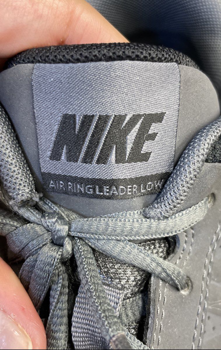 Nike Air Ring Leader Low Cool Grey Black Basketball Shoes Size 9