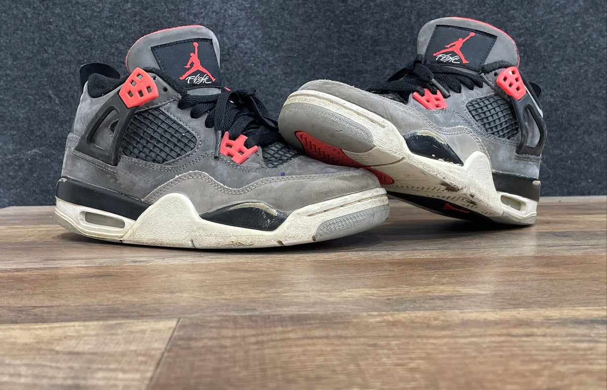Nike Air Jordan 4 Retro GS Infrared Dark Grey Youth Basketball Shoes Size 4Y