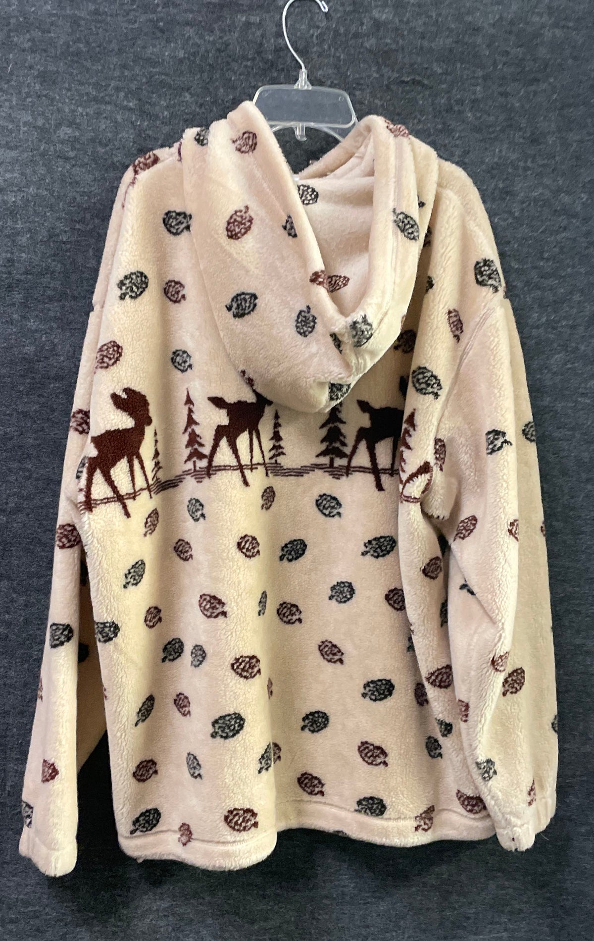 Vintage 90s The Disney Catalog Bambi Fleece Sweatshirt Cream Deer Pinecone XL